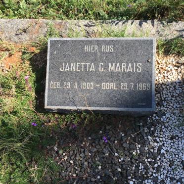 MARAIS Janetta C. 1903-1969