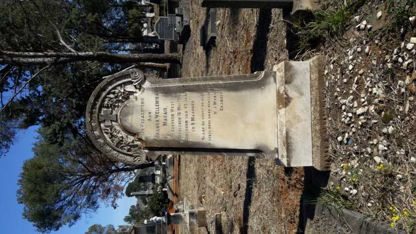 MARAIS Johanna Wellemina nee WEST -1920