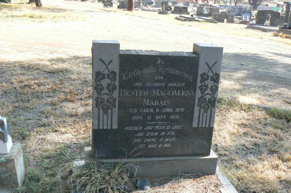MARAIS Hester Magdalena 1879-1970