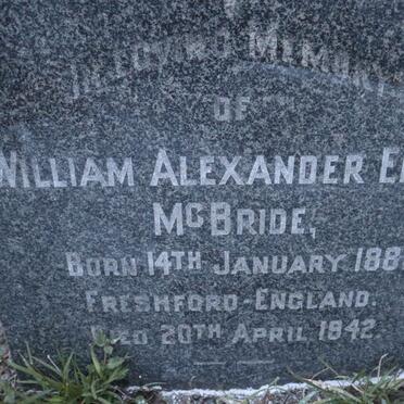 MCBRIDE William Alexander Elton 1881-1942