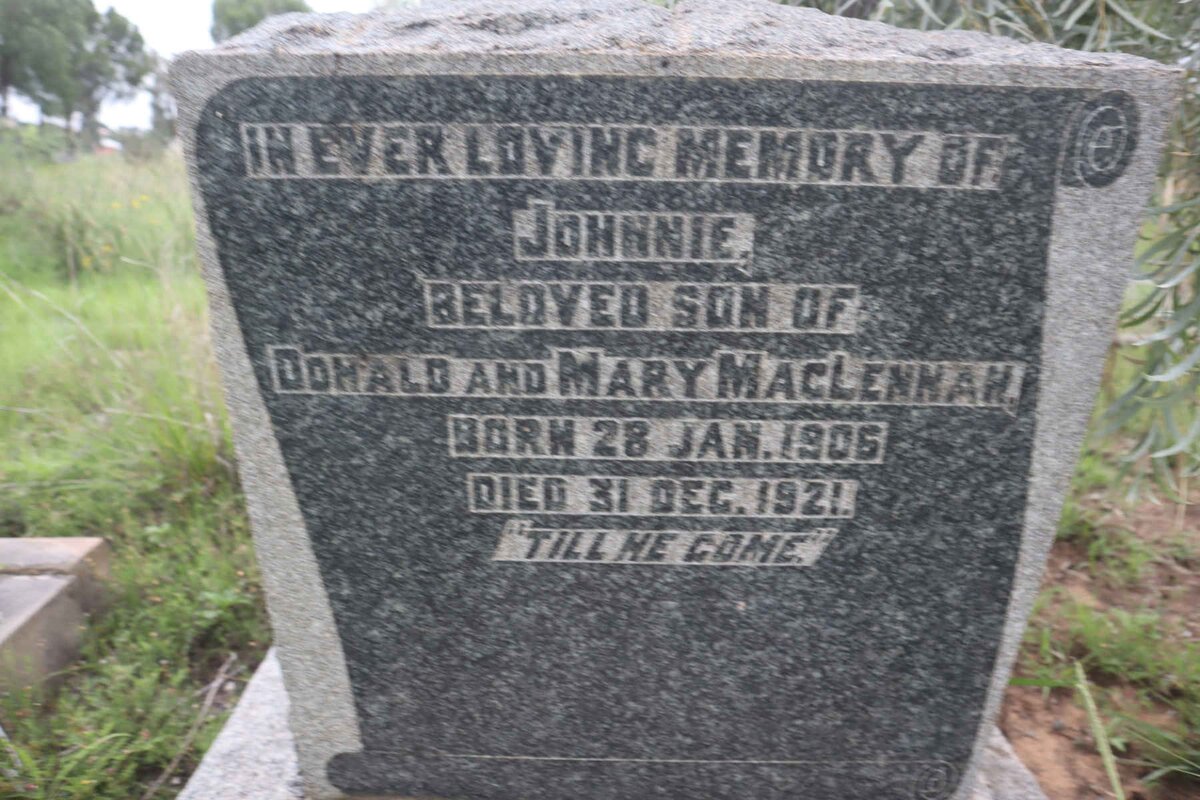 MACLENNAN Johnnie 1905-1921