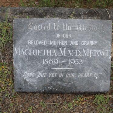 MERWE Magrietha M., v.d. 1869-1953