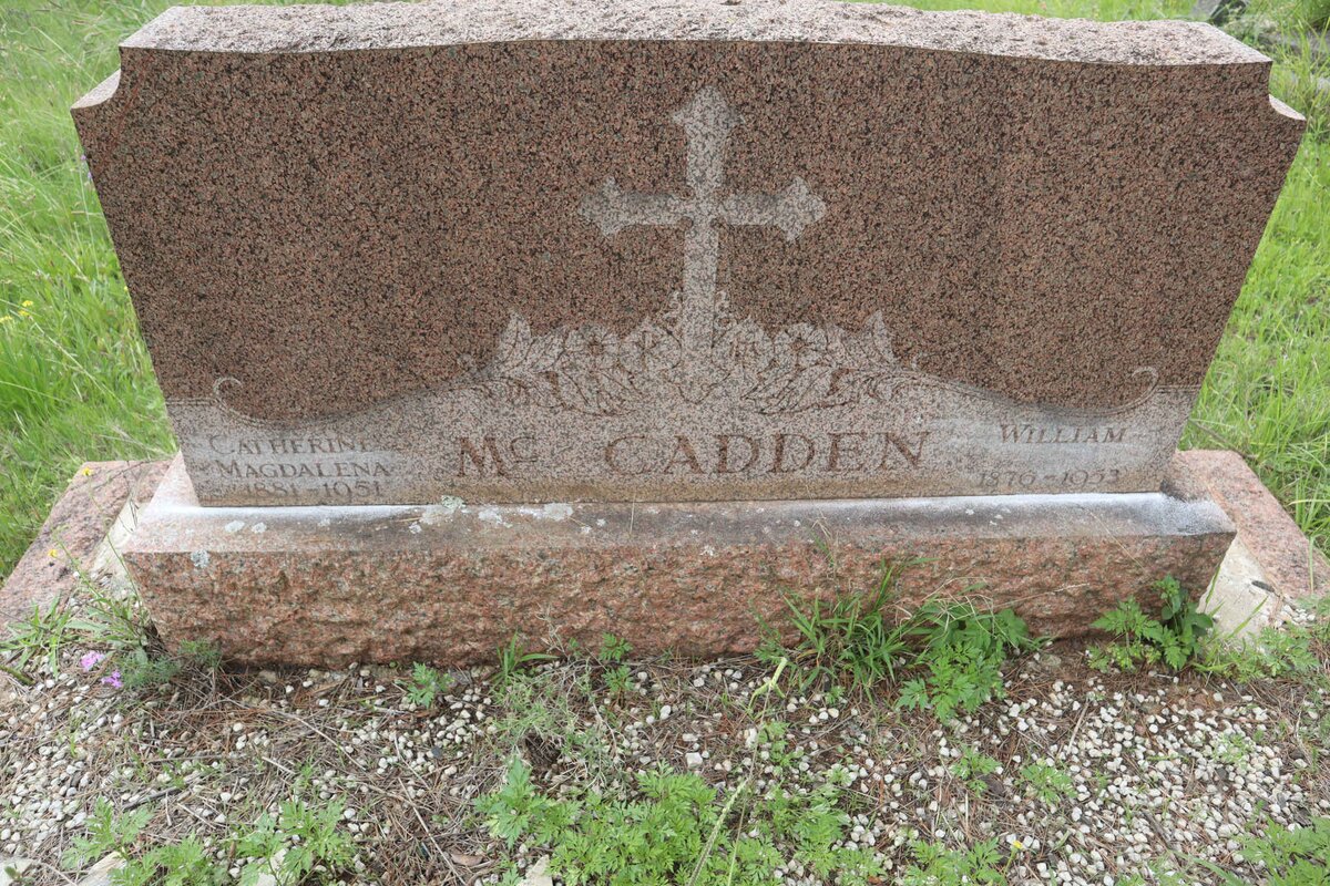 MCCADDEN William 1876-1953 &amp; Catherine Magdalena 1881-1951