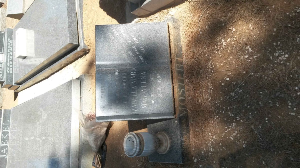 MOSTERT Izabella Maria Magdalena nee DIEDERICHS 1907-1988