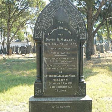 MELLET David H. -1903 &amp; Catherine Elizabeth BROWN -1916