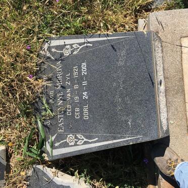 MILO Hercules, de 1905-1966 &amp; Eastlynne Morova VAN ZYL 1921-2001