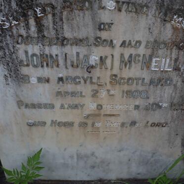 MCNEILL John 1908-1937