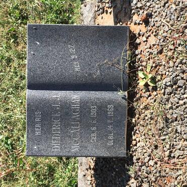 McCALLAGHAN Diederick J.J. 1903-1969