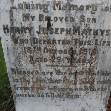 MATHYSEN Henry Joseph -1918