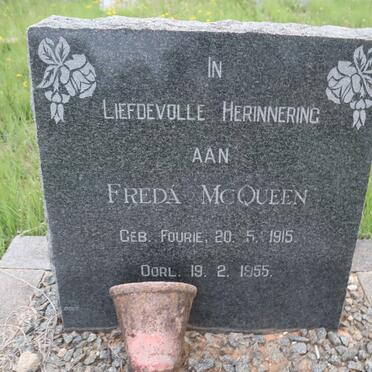 MCQUEEN Freda nee FOURIE 1915-1955