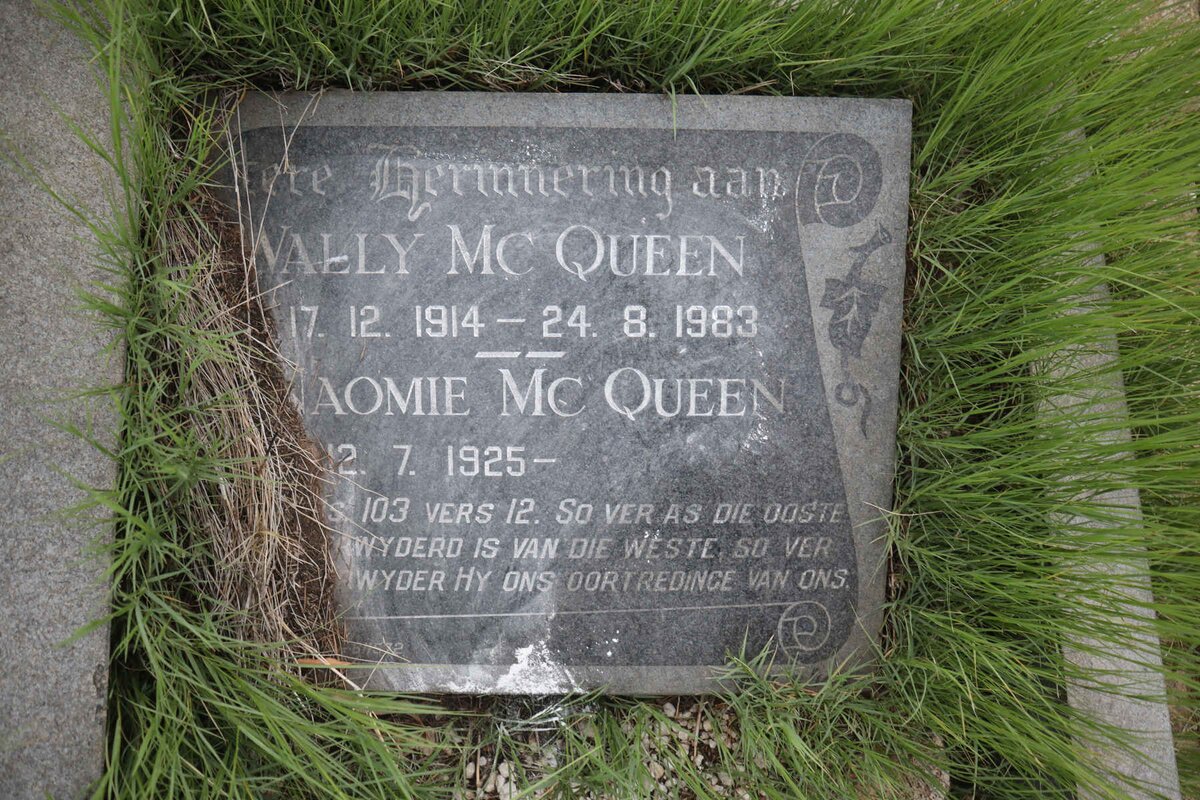 MCQUEEN Wally 1914-1983 &amp; Naomie 1925-