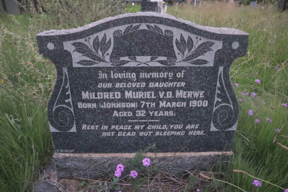 MERWE Mildred Muriel, v.d. nee JOHNSON 1900-