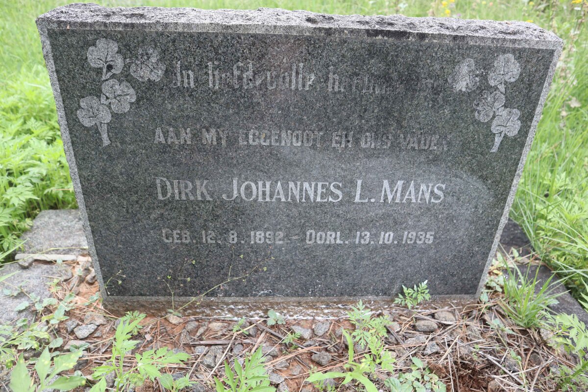 MANS Dirk Johannes L. 1892-1935