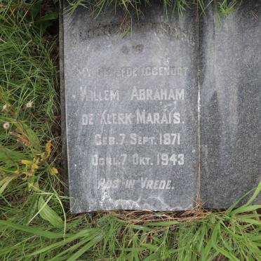 MARAIS Willem Abraham de Klerk 1871-1943