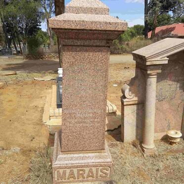 MARAIS David Francois 1851-1929 &amp; Elizabeth Petronella 1867-1946