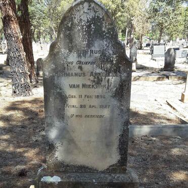 NIEKERK Hermanus Arnoldus, van 1896-1927