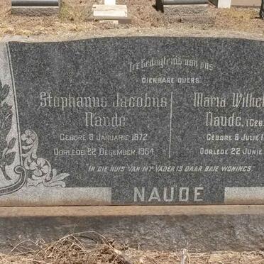 NAUDÉ Stephanus Jacobus 1872-1964 &amp; Maria Wilhelmina FICK 1876-1942