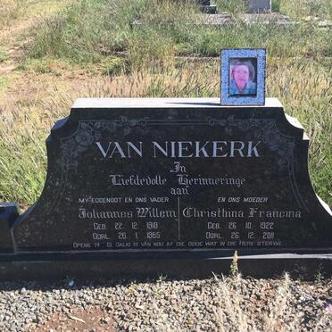 NIEKERK Johannes Willem, van 1918-1965 &amp; Christhina Francina 1922-2011