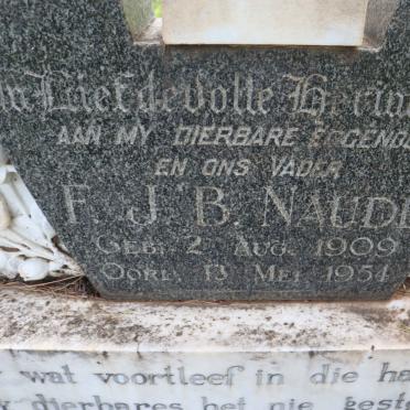 NAUDE F.J.B. 1909-1954