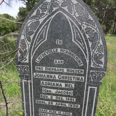 NEL Johanna Christina Adriana nee JACOBS 1861-1930