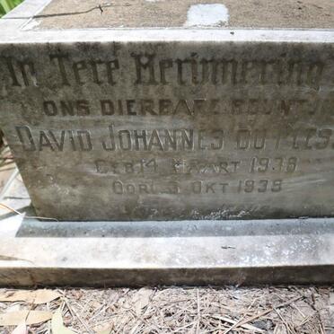PLESSIS David Johannes, du 1938-1939
