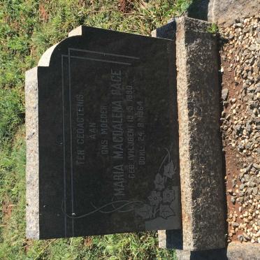 PAGE Maria Magdalena nee VILJOEN 1890-1964