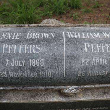 PEFFERS William Wilson 1868-1950 &amp; Annie Brown 1868-1910