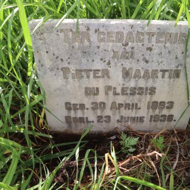 PLESSIS Pieter Maartin, du 1883-1936