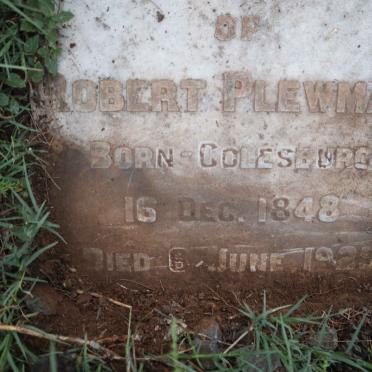 PLEWMAN Robert 1848-1925