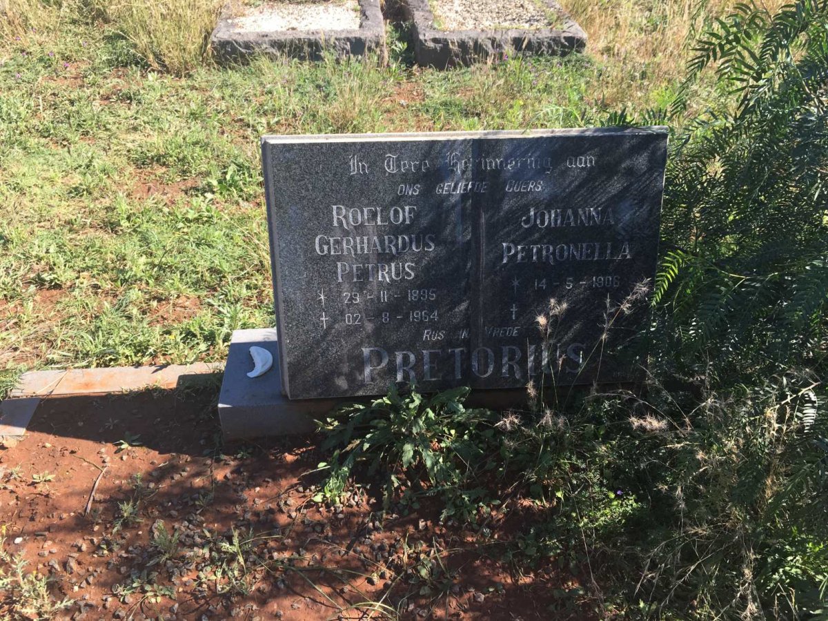 PRETORIUS Roelof Gerhardus Petrus 1895-1964 &amp; Johanna Petronella 1906-