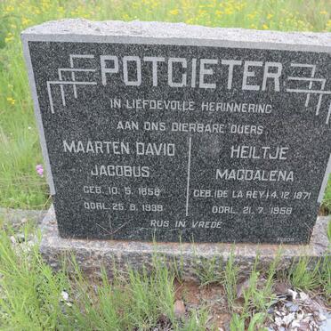 POTGIETER Maarten David Jacobus 1858-1939 &amp; Heiltje Magdalena DE LA REY 1871-1958