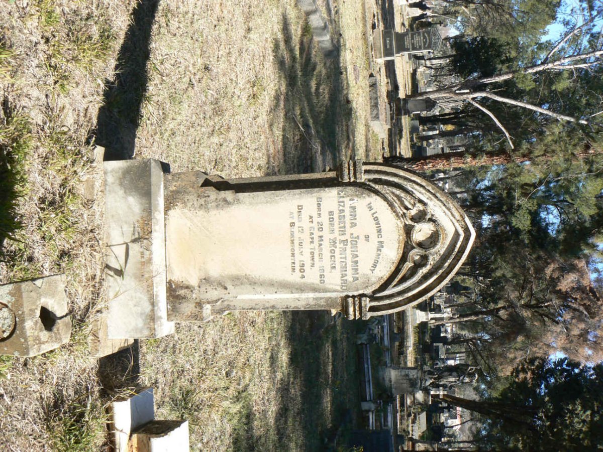 PRITCHARD Anna Johanna Elizabeth nee WOCKE 1860-1904