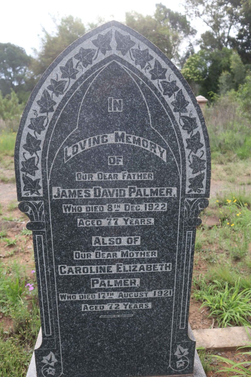 PALMER James David -1922 &amp; Caroline Elizabeth -1921