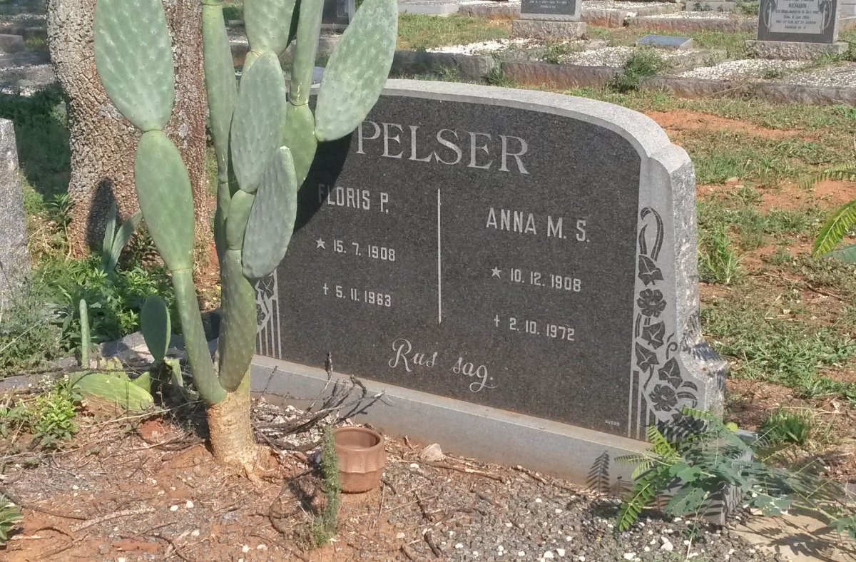 PELSER Floris P. 1908-1963 &amp; Anna M.S. 1908-1972