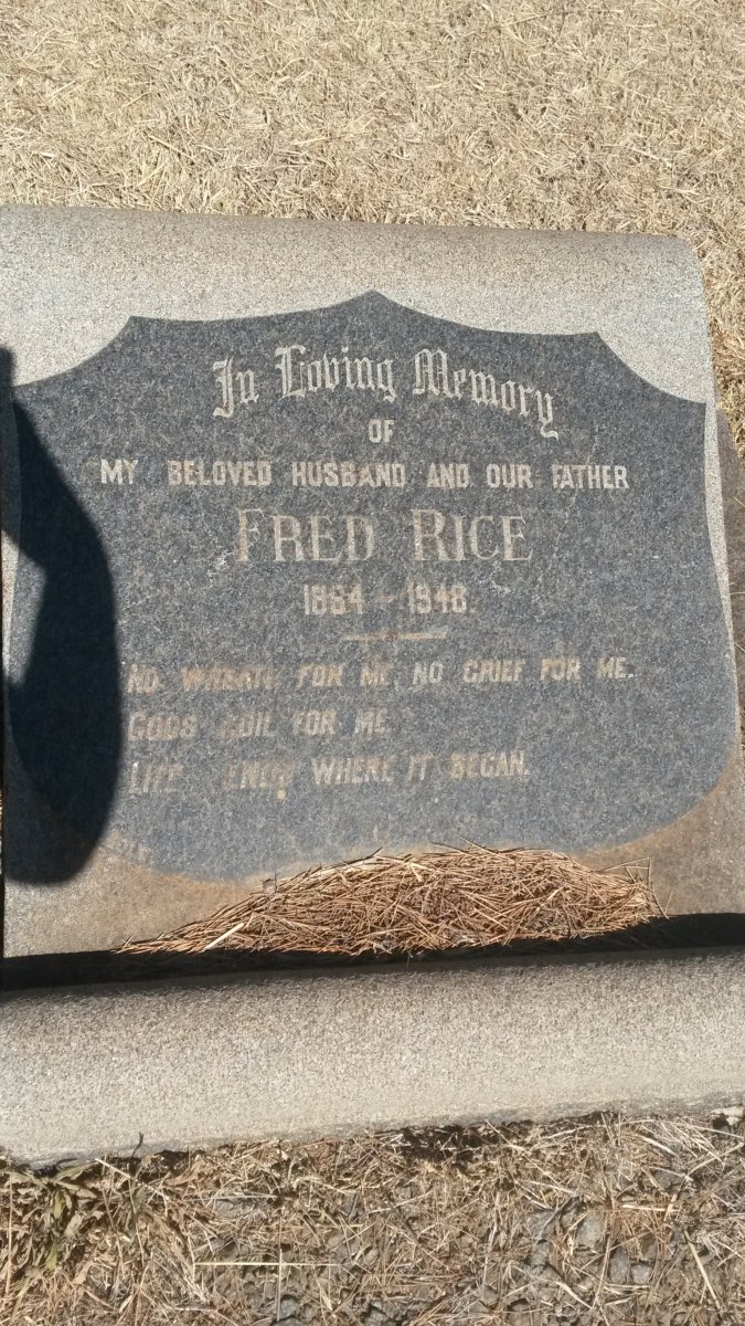 RICE Fred 1864-1948