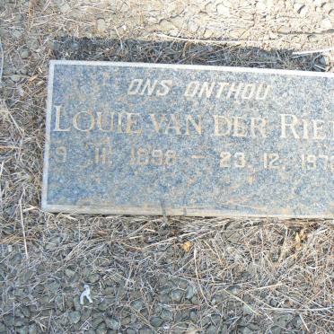 RIET Louie, van der 1898-197?