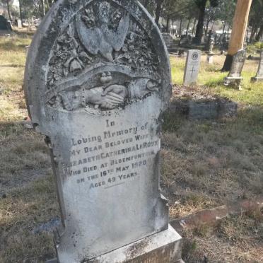 ROUX Elizabeth Catherina, le -1920