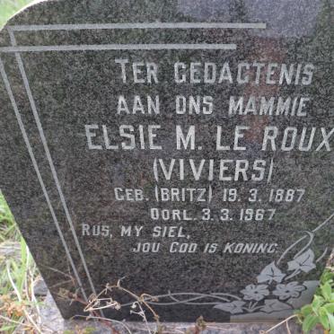 ROUX Elsie M., le voorheen VIVIERS nee BRITZ 1887-1967