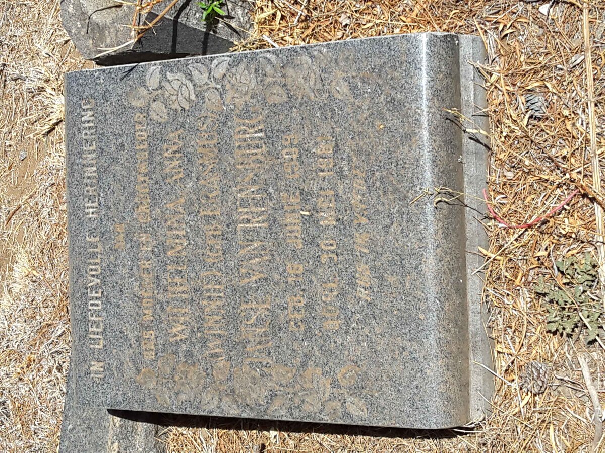 RENSBURG Wilhelmina Anna, Janse van nee ERASMUS 1909-1981