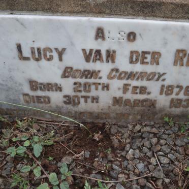 RIET Geo., van der 1867-1912 &amp; Lucy CONROY 1876-1934