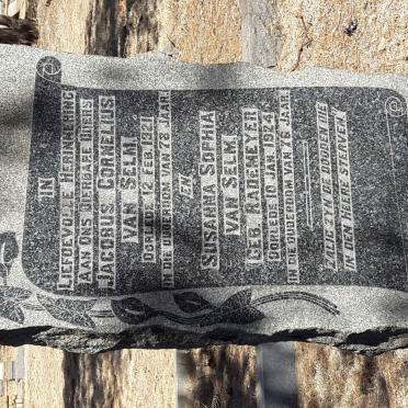 SELM Jacobus Cornelius, van -1921 &amp; Susanna Sophia RADEMEYER-1924