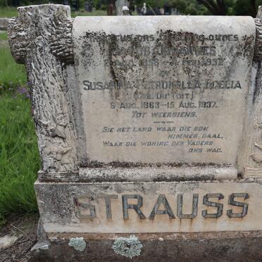 STRAUSS Jacob Johannes 1858-1932 &amp; Susanna Petronella Egelia DU TOIT 1863-1937