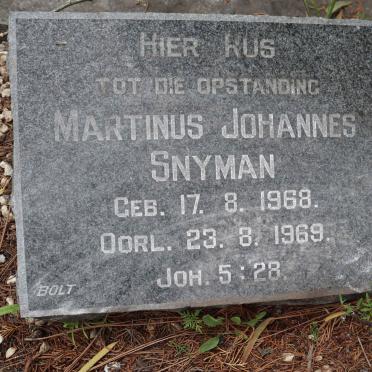SNYMAN Martinus Johannes 1968-1969