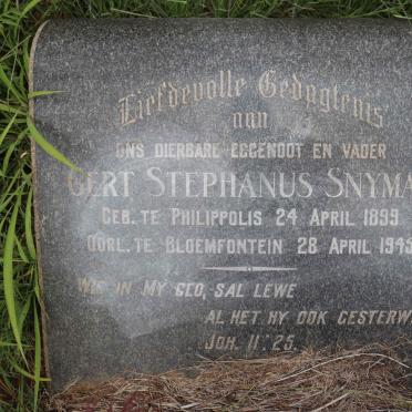 SNYMAN Gert Stephanus 1899-1945