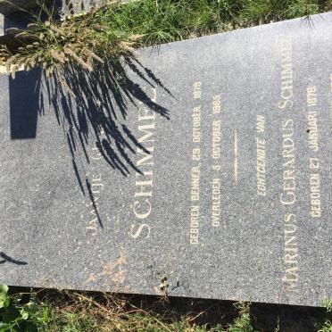 SCHIMMEL Marinus Gerardus 1878-1951 &amp; Jeanne BENNER 1879-1965