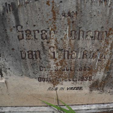 SCHALWYK Sarah Johanna, van 1889-1938