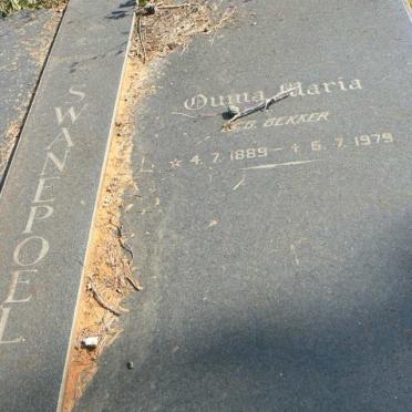 SWANEPOEL Daan 1886-1980 &amp; Maria BEKKER 1889-1979