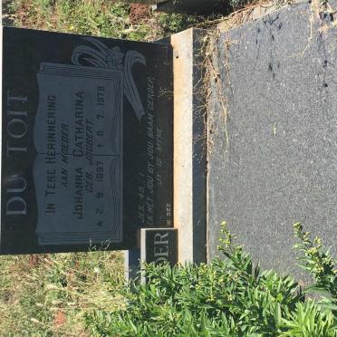 TOIT Johanna Catharina, du nee JOUBERT 1897-1979