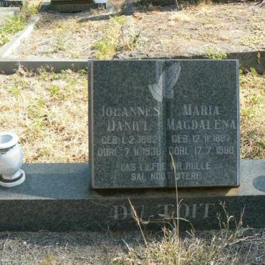 TOIT Johannes Daniel, du 1882-1936 &amp; Maria Magdalena 1887-1960