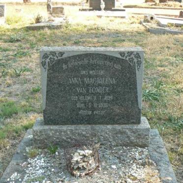 TONDER Anna Magdalena, van nee BLOM 1894-1936